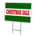 Signmission Christmas Sale Yard Sign & Stake outdoor plastic coroplast window C-1216-DS-Christmas Sale